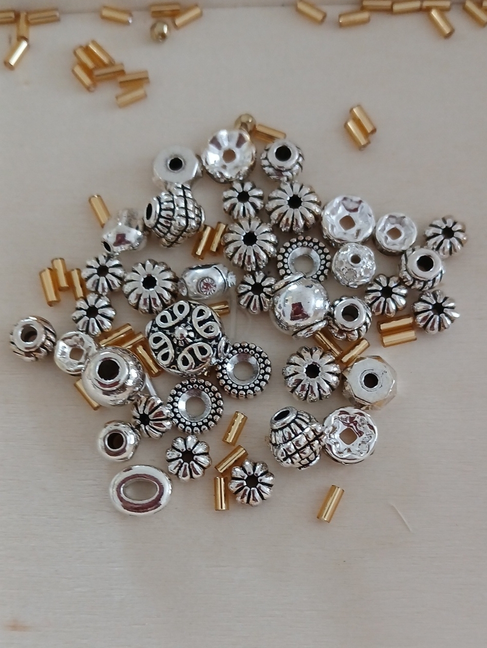 Sterling-Look Mixed Silver Bead Assortment Necklace & Bracelet Components